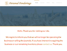 Tablet Screenshot of personalponderings.com